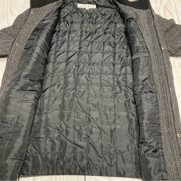 Kenneth Cole Men's Herringbone Field Jacket Coat Wool blend - Black and Gray XL - Picture 6 of 12